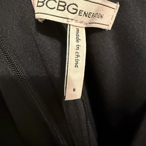 BCBGeneration Little Black Tie-Shoulder Mini Dress-NWT - Picture 7 of 7